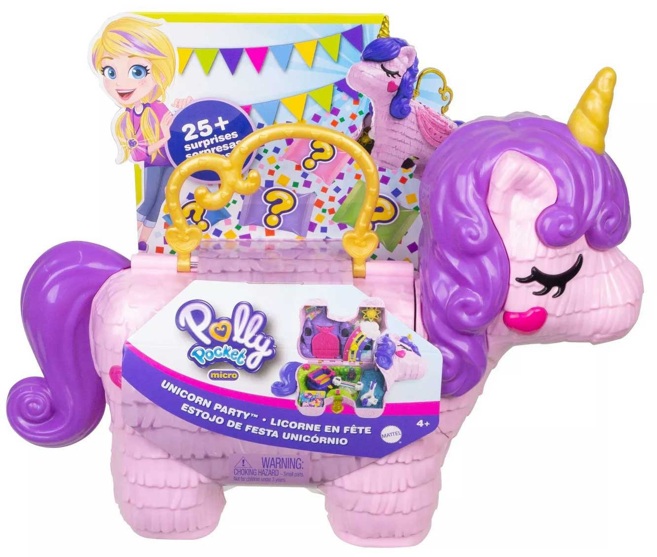 Polly Pocket Unicorn Party Large Compact Playset Mattel Toys ToyWiz