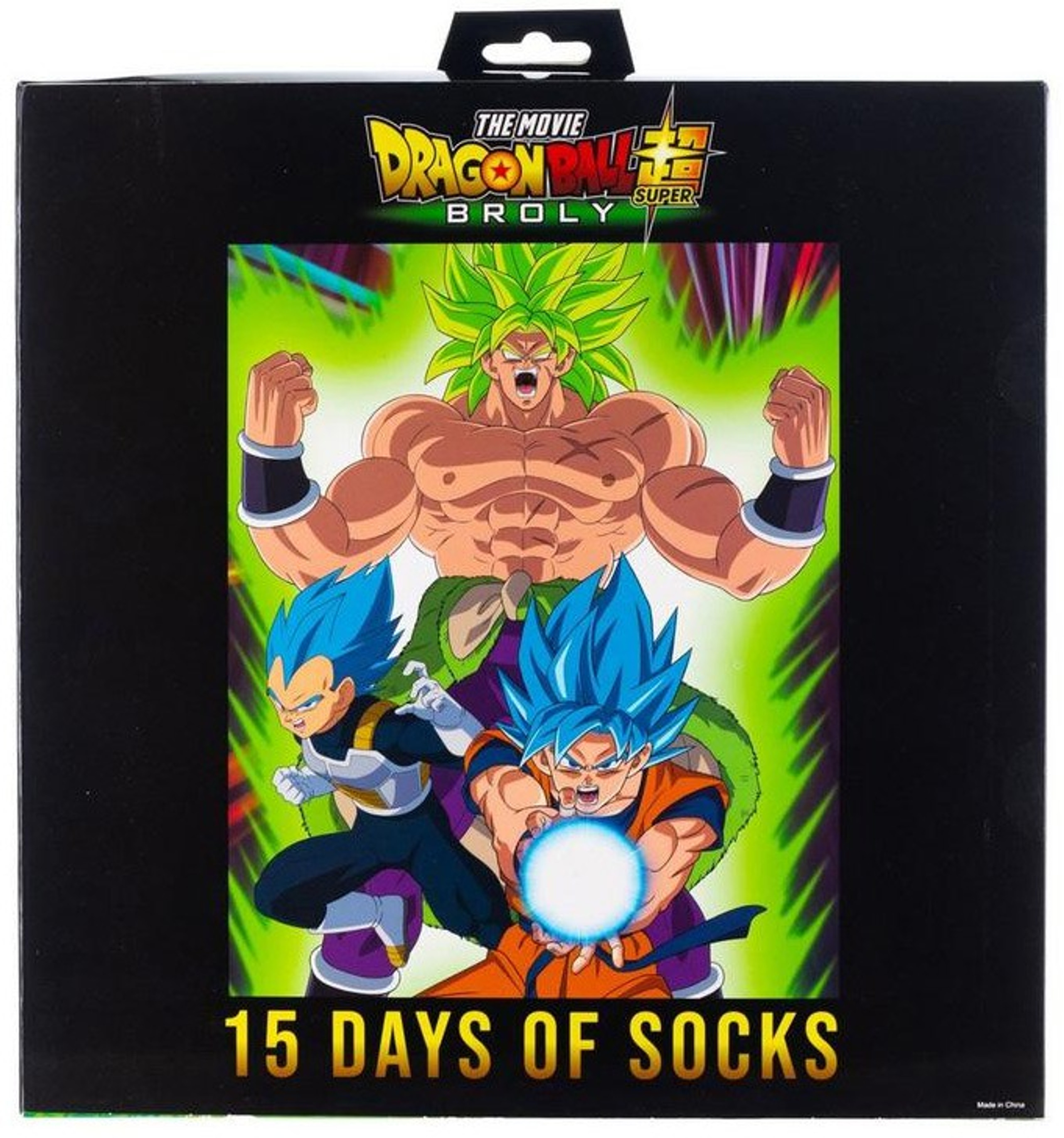 Dragon Ball Super 15 Days of Socks 15-Pack Sock Size 9 - 11 Bioworld