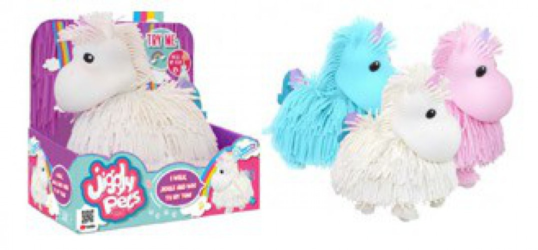 Jiggly Pets Unicorn Robotic Pet Figure Blue Eolo Toys ToyWiz
