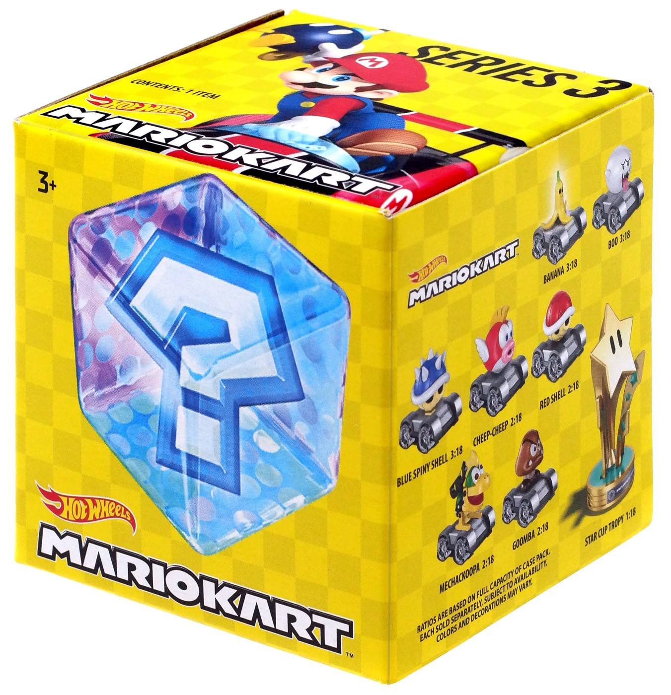 Hot Wheels Mario Kart Series 3 164 Mystery Pack 1 RANDOM Figure Mattel