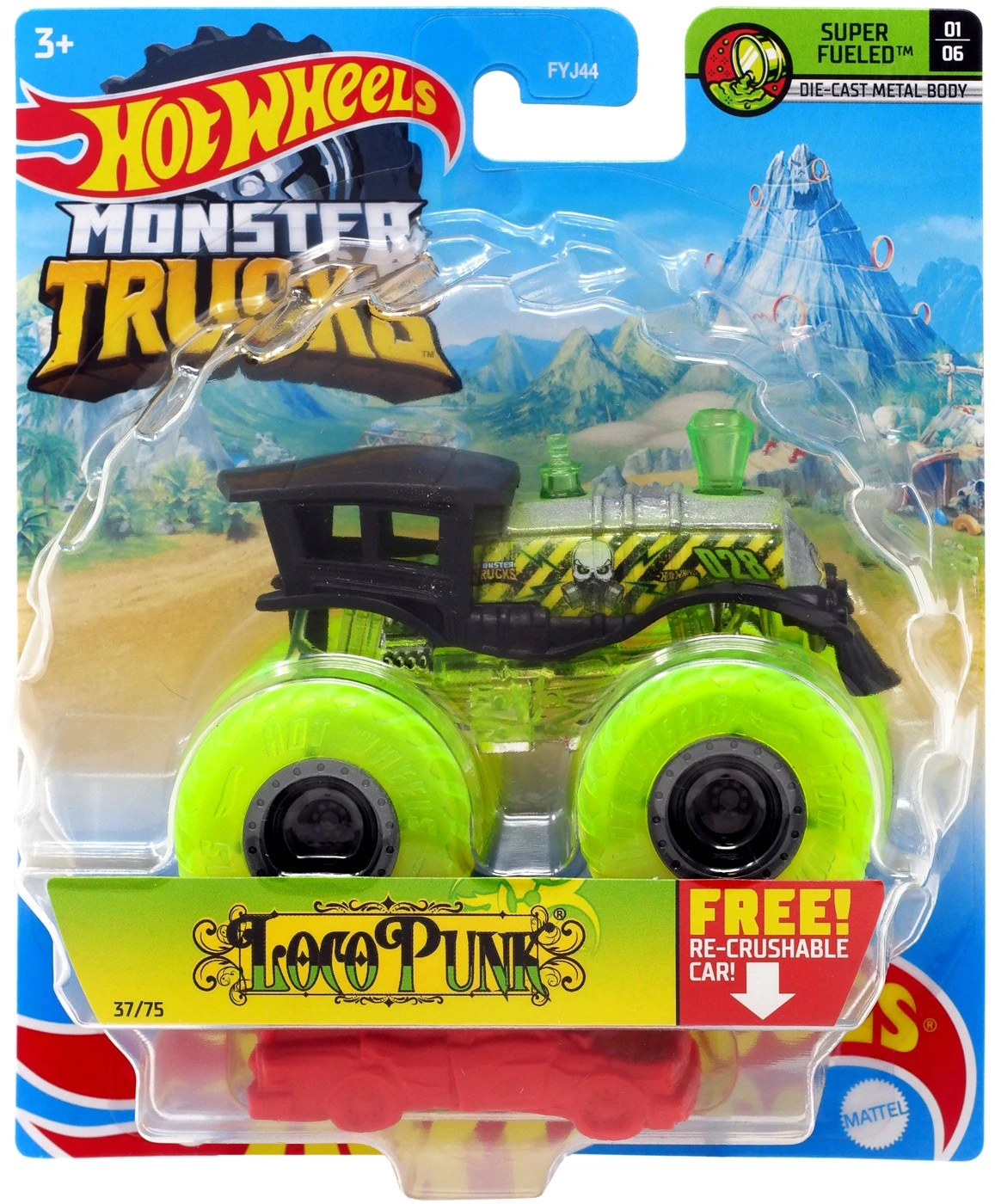Hot Wheels Monster Trucks Super Fueled Loco Punk 164 Diecast Car Mattel