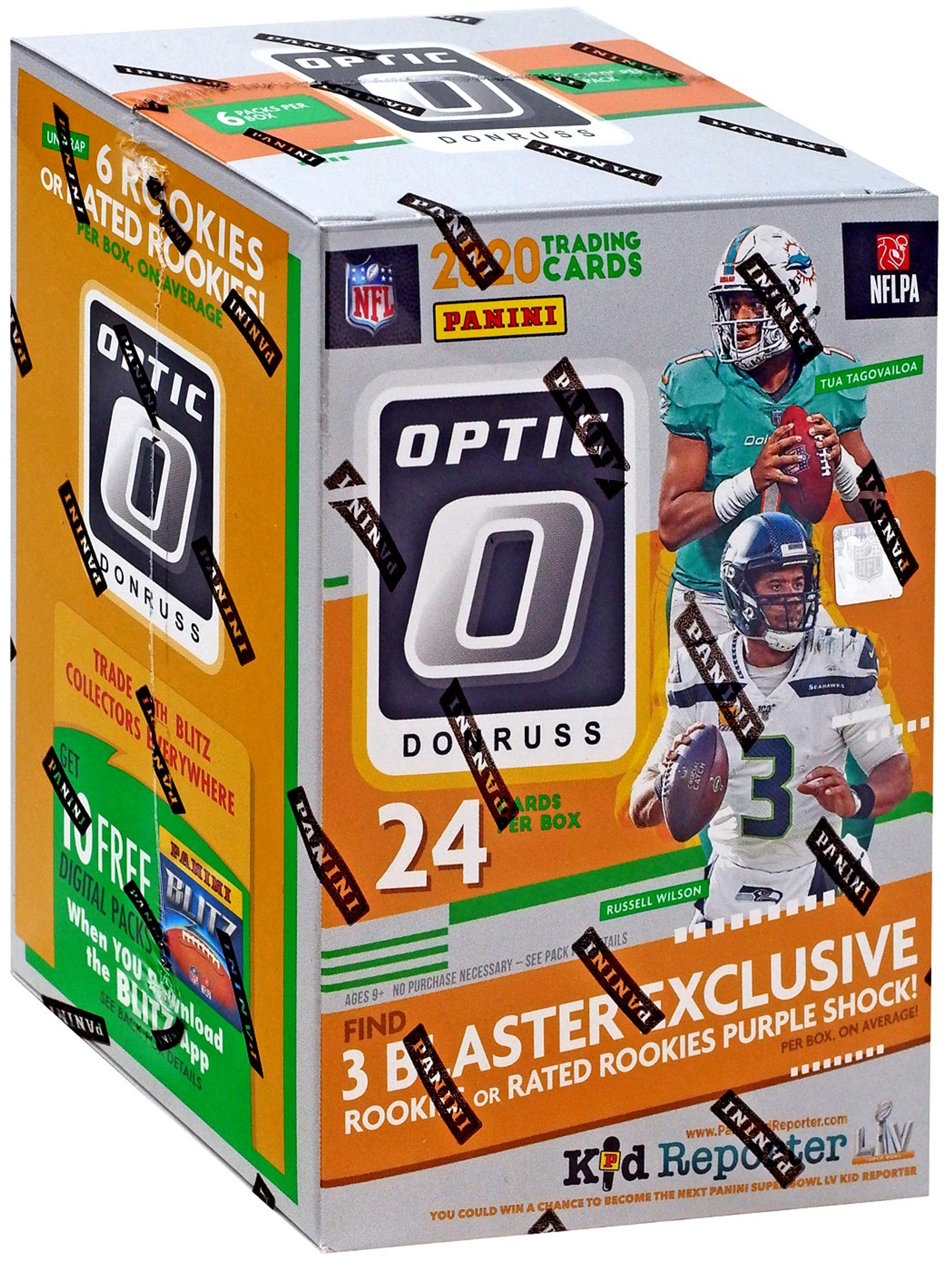 NFL Panini 2020 Donruss Optic Football Trading Card BLASTER Box 6 Packs