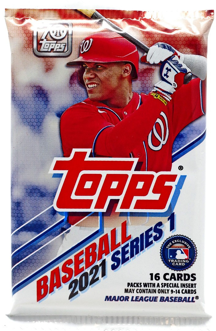 MLB Topps 2021 Series 1 Baseball Trading Card Pack 16 Cards ToyWiz