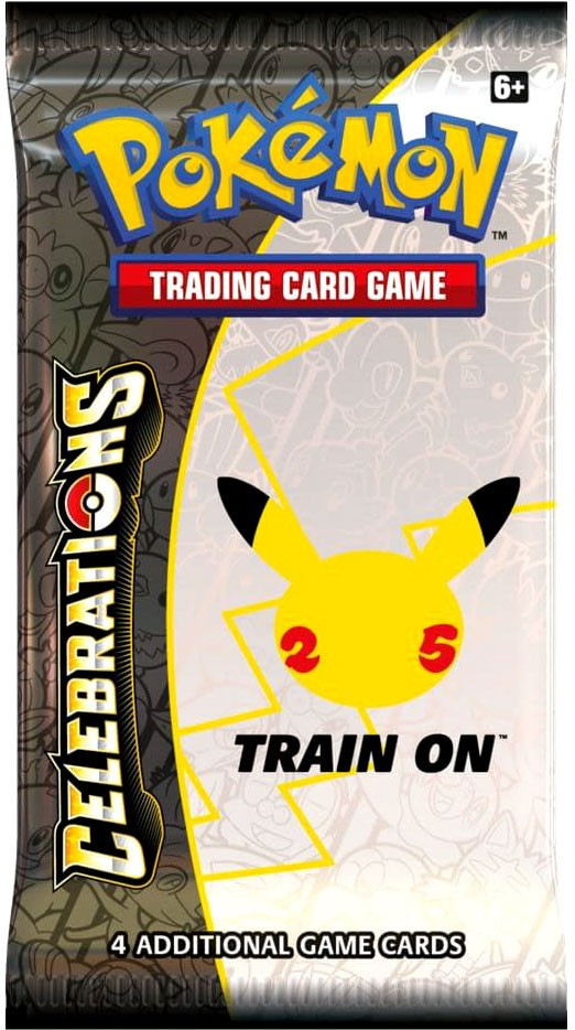 Pokemon Trading Card Game Celebrations Booster Pack 4 Cards Pokemon USA