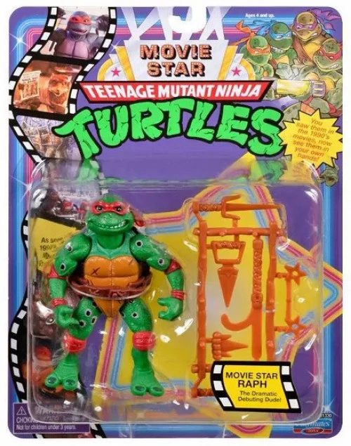 Teenage Mutant Ninja Turtles 1990 Movie Star Raphael 4.5 Action Figure ...