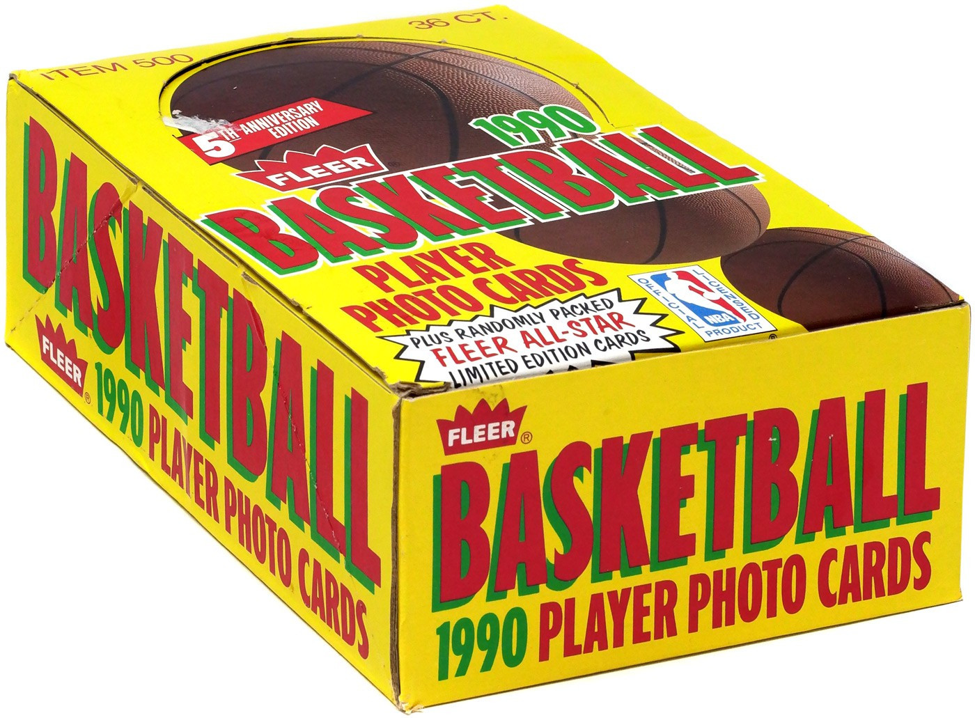 NBA 1990 Basketball Trading Card Box 5th Anniversary Edition, 36 Packs