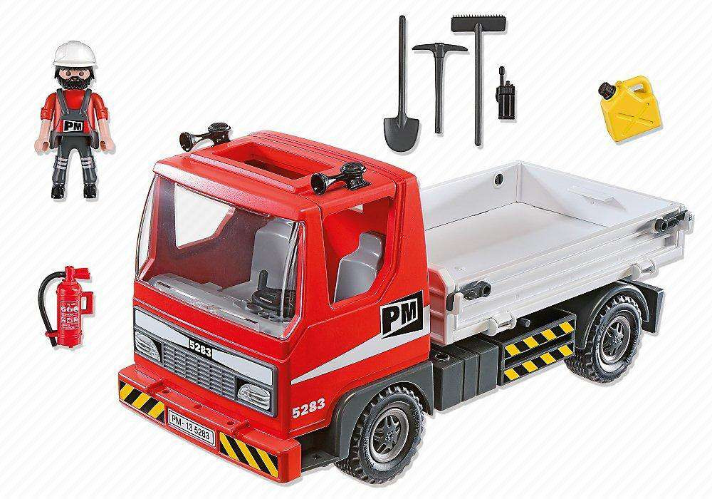 Playmobil City Action Flatbed Construction Truck Set 5283 ToyWiz