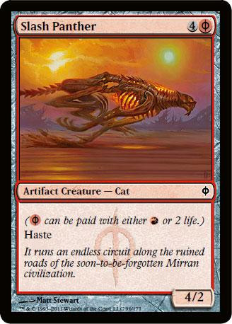 Magic The Gathering New Phyrexia Single Card Common Slash Panther 96