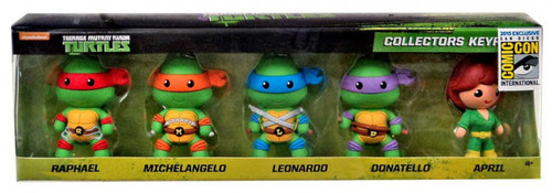 Teenage Mutant Ninja Turtles 3D Figural Keyring TMNT Exclusive 2-Inch Collector 5-Pack