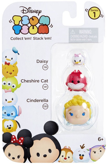 Disney Tsum Tsum Series 1 Daisy, Cheshire Cat & Cinderella Minifigure 3-Pack #116, 141 & 130