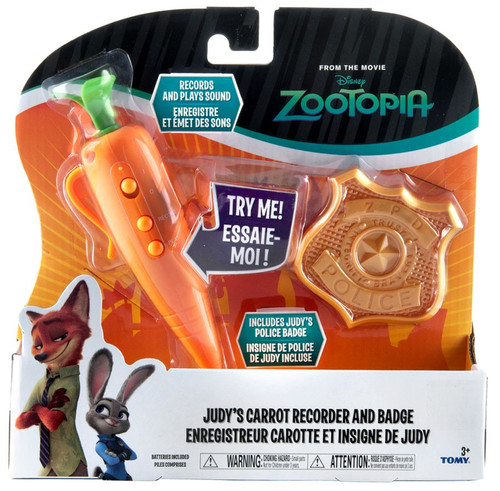 Disney Zootopia Judy's Carrot Recorder & Badge Roleplay Set