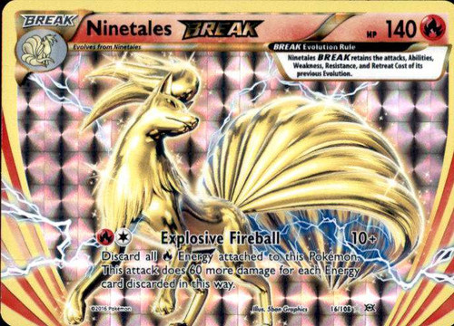 Pokemon X & Y Evolutions Rare Holo BREAK Ninetales BREAK #16