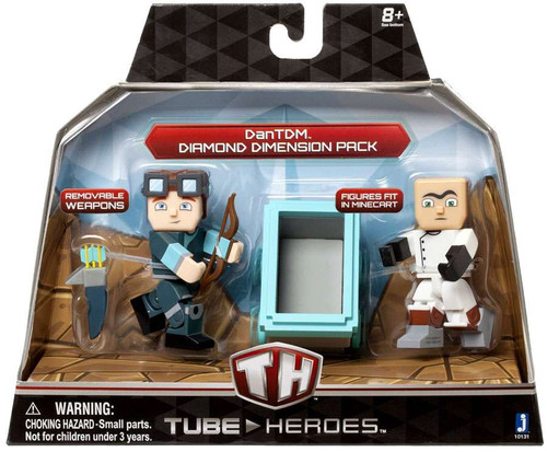 Tube Heroes Dantdm Diamond Dimension Pack Action Figure 2 Pack Jazwares Toywiz - dantdm pokemon go roblox 2