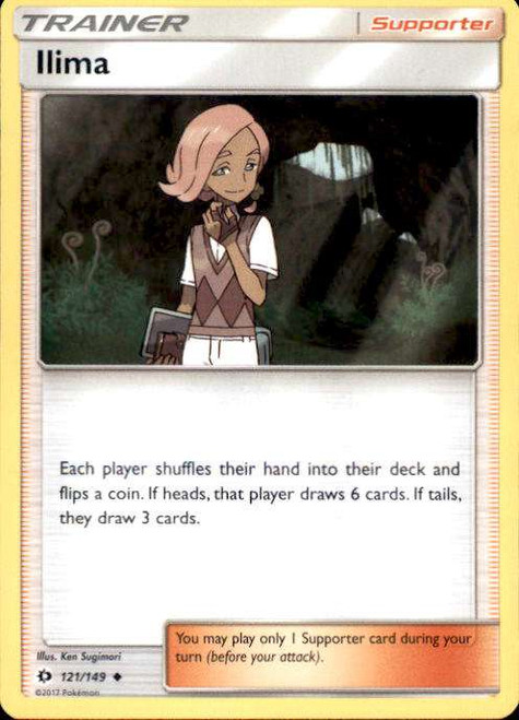 Pokemon Sun & Moon Base Set Uncommon Ilima #121