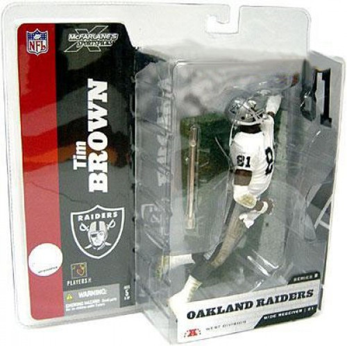 McFarlane Toys NFL Oakland Raiders Sports Picks Series 8 Tim Brown Action Figure [White Jersey With Towel Variant]