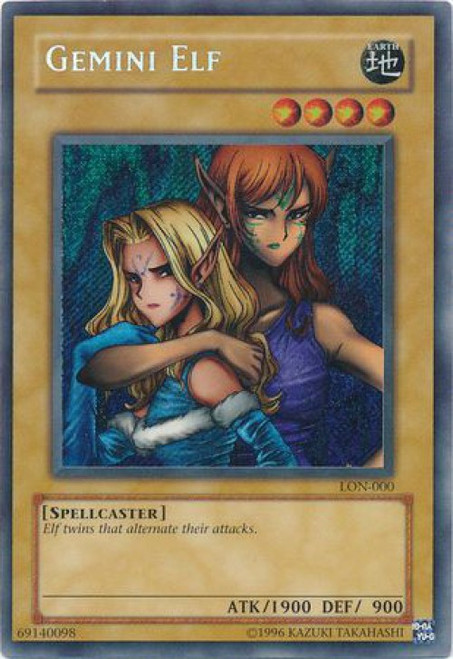 YuGiOh Labyrinth of Nightmare Secret Rare Gemini Elf LON-000