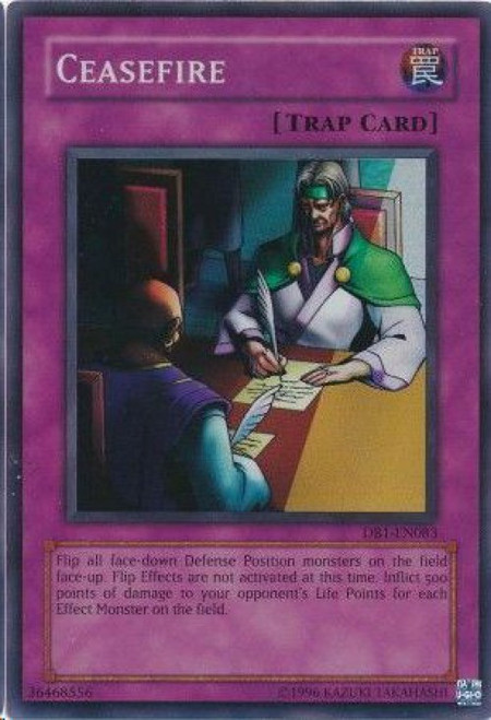 YuGiOh Dark Beginning 1 Super Rare Ceasefire DB1-EN083