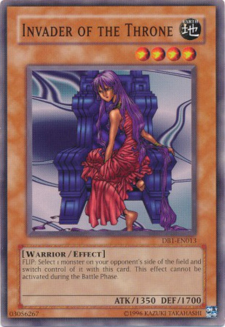 YuGiOh Dark Beginning 1 Common Invader of the Throne DB1-EN013