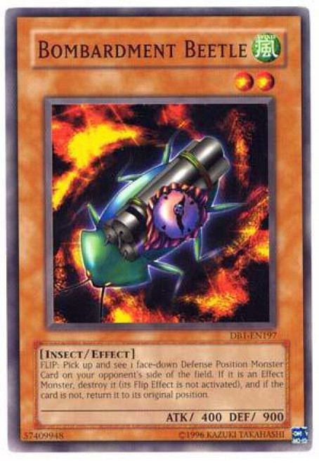YuGiOh Dark Beginning 1 Common Bombardment Beetle DB1-EN197