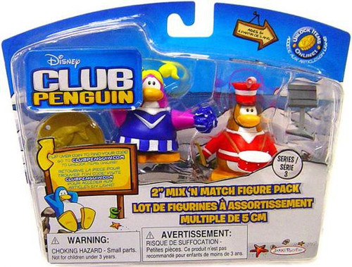 Club Penguin Mix 'N Match Series 3 Marching Band & Cheerleader Mini Figure Set