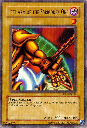 YuGiOh Dark Beginning 1 Common Left Arm of the Forbidden One DB1-EN138