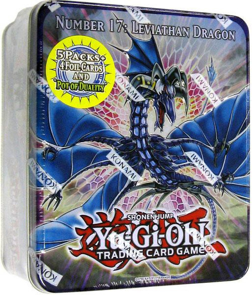 YuGiOh Trading Card Game 2011 Series 1 Number 17: Leviath Dragon Tin Set [5 Booster Packs & 5 Cards]