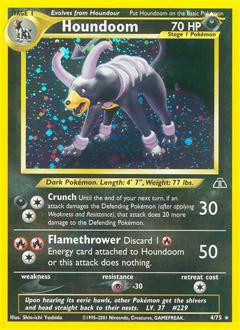 Pokemon Neo Discovery Single Card Rare Holo Houndoom 4 Toywiz