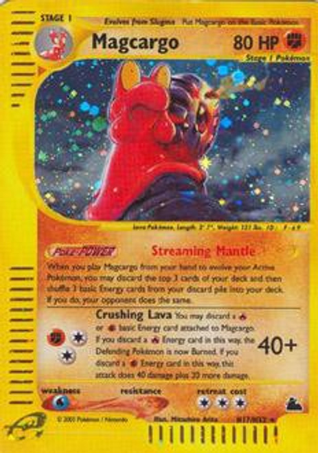 Pokemon Skyridge Single Card Rare Holo Magcargo H17 Toywiz - magcargo roblox