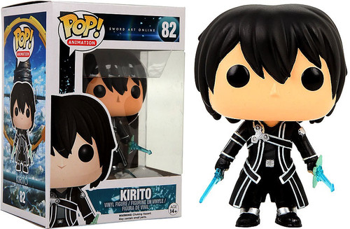 Funko Sword Art Online Pop Anime Kirito Vinyl Figure 82 Grey Shirt Toywiz - roblox shirt kirito