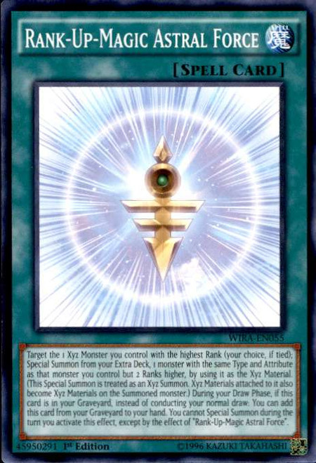 YuGiOh Wing Raiders Common Rank-Up-Magic Astral Force WIRA-EN055
