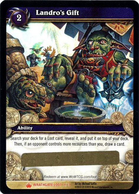 World of Warcraft Trading Card Game Wrathgate Legendary Loot Landro's Gift #1