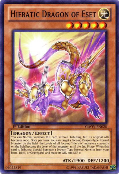 Yu-Gi-Oh! Karte – Hieratic Dragon Of Nebthet (GAOV-EN021), Galactic Overlord, 1st Edition
