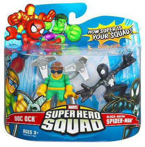 Marvel Super Hero Squad Series 6 Black-Suited Spider-Man & Doc Ock 3-Inch Mini Figure 2-Pack