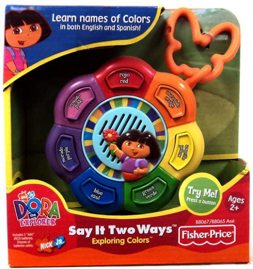 Fisher Price Dora the Explorer Say it Two Ways Exploring Colors Electronic Toy