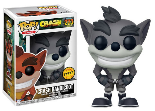 Funko POP! Games Crash Bandicoot Vinyl Figure #273 [Black & White Chase Version, Damaged Package]