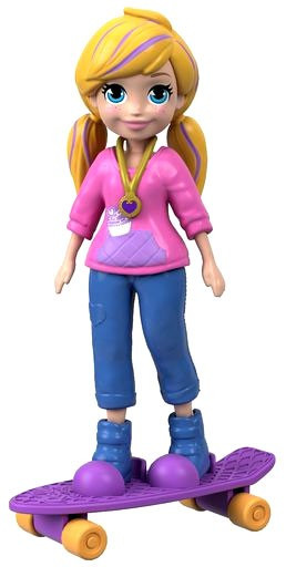 Polly Pocket Skate Rockin' Polly 3.75-Inch Mini Figure