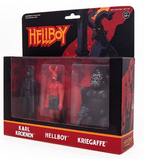 ReAction Hellboy Series 2 Karl Kroenen, Hellboy & Kriegaffe Action Figure 3-Pack