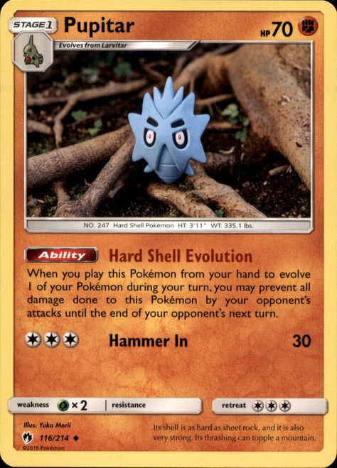 Pokemon Trading Card Game Lost Thunder Single Card Common Larvitar 115 Toywiz