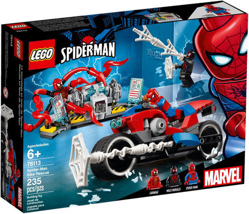 lego marvel spider man car chase