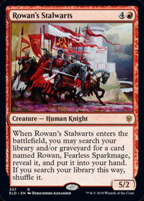 MtG Throne of Eldraine Rare Rowan's Stalwarts #307