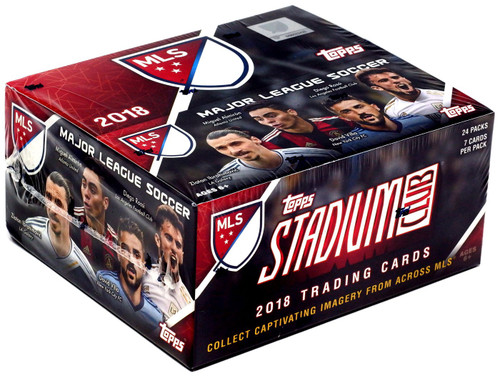 MLS Topps 2018 Stadium Club Soccer Trading Card RETAIL Box [24 Packs]