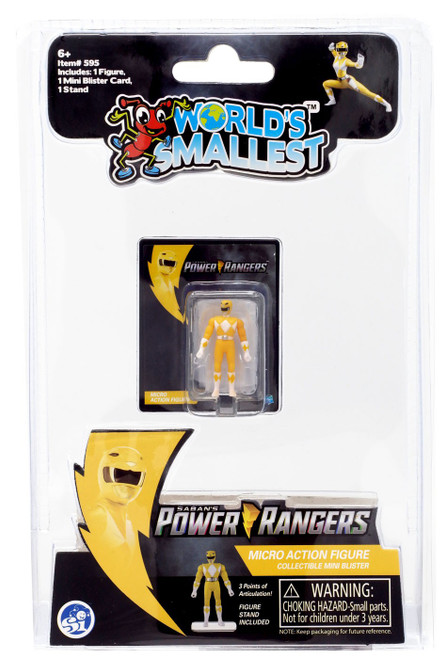 World's Smallest Mighty Moprhin Power Rangers Yellow Ranger Micro Figure