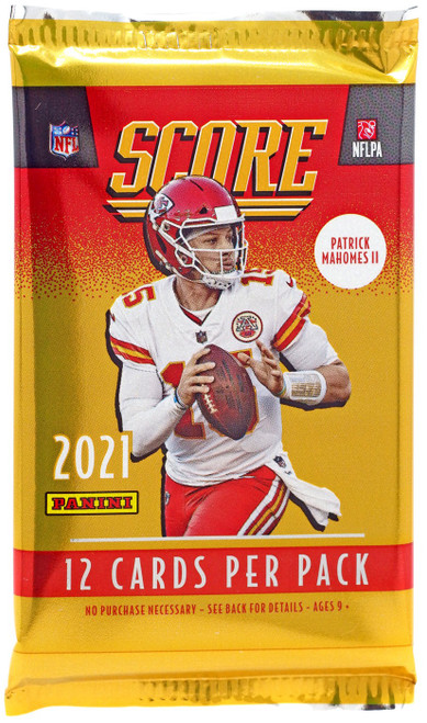 NFL 2021 Score Football Trading Card RETAIL Pack [12 Cards]