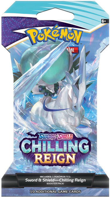 Pokemon Trading Card Game Sword & Shield Chilling Reign Booster HANGER Pack [10 Cards]