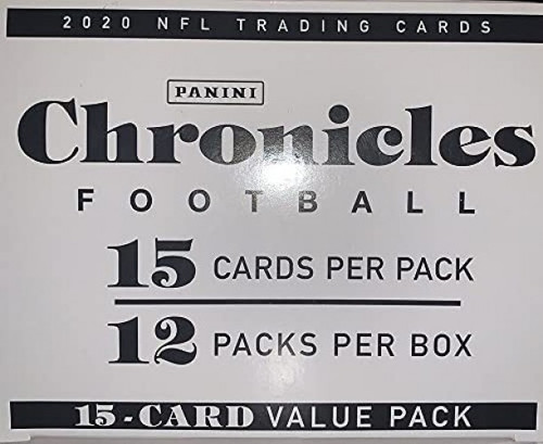 NFL 2020 Chronicles Football Trading Card VALUE Box [12 Packs]