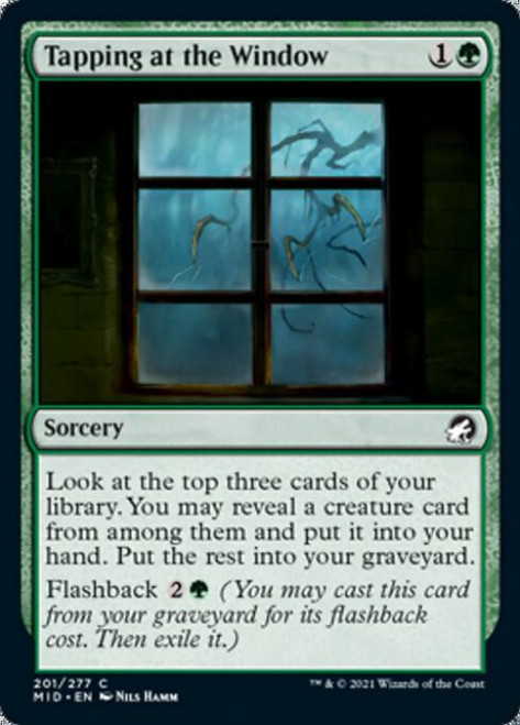 MtG Innistrad: Midnight Hunt Common Tapping at the Window #201