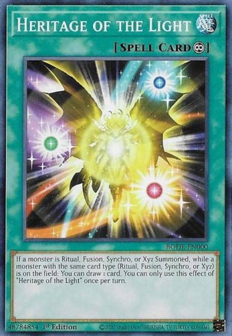 YuGiOh Burst of Destiny Common Heritage of the Light BODE-EN000