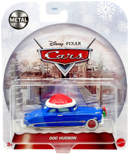 Disney / Pixar Cars Cars Holiday Metal Doc Hudson with Santa Hat Diecast Car