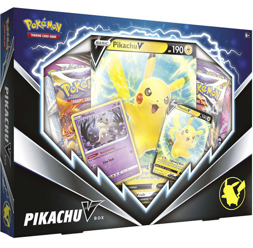 Pokemon Trading Card Game Sword & Shield Pikachu V Box [4 Booster Packs, Promo Card, Foil Card & Oversize Card] (Pre-Order ships March)
