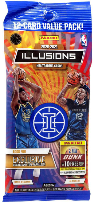 NBA Panini 2020-21 Illusions Basketball Trading Card VALUE Pack [12 Cards]